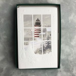 LL Bean new light house Christmas cards
